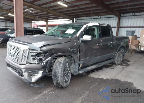 2017 Nissan Titan Platinum Reserve z USA, uszkodzony, nr VIN 1N6AA1E59HN511231